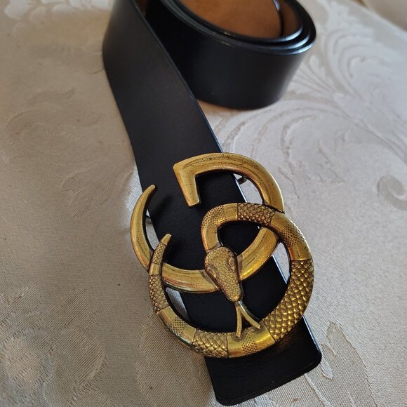 GG Buckle leather belt - Picture 2 of 6